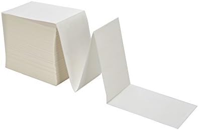 MFLABEL Fanfold 4" x 6" Direct Thermal Labels White Perforated Shipping Label,24 Stacks,Total 24000 Labels