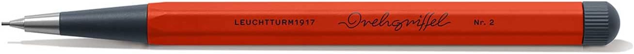 LEUCHTTURM1917 - Drehgriffel Mechanical Pencil - Refillable Writing Stylus with 0.7 mm HB Graphite Lead (Fox Red)
