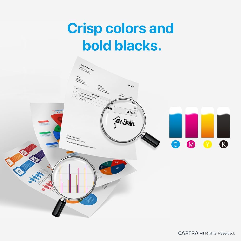 CARTRA 206A Toner Cartridge Compatible with 206A Toner Cartridge Set, Works with Color Laserjet Pro MFP M283fdw M283cdw M283fdn M282mw Pro M255dw W2110A W2110X Laser Printer, 4Pack