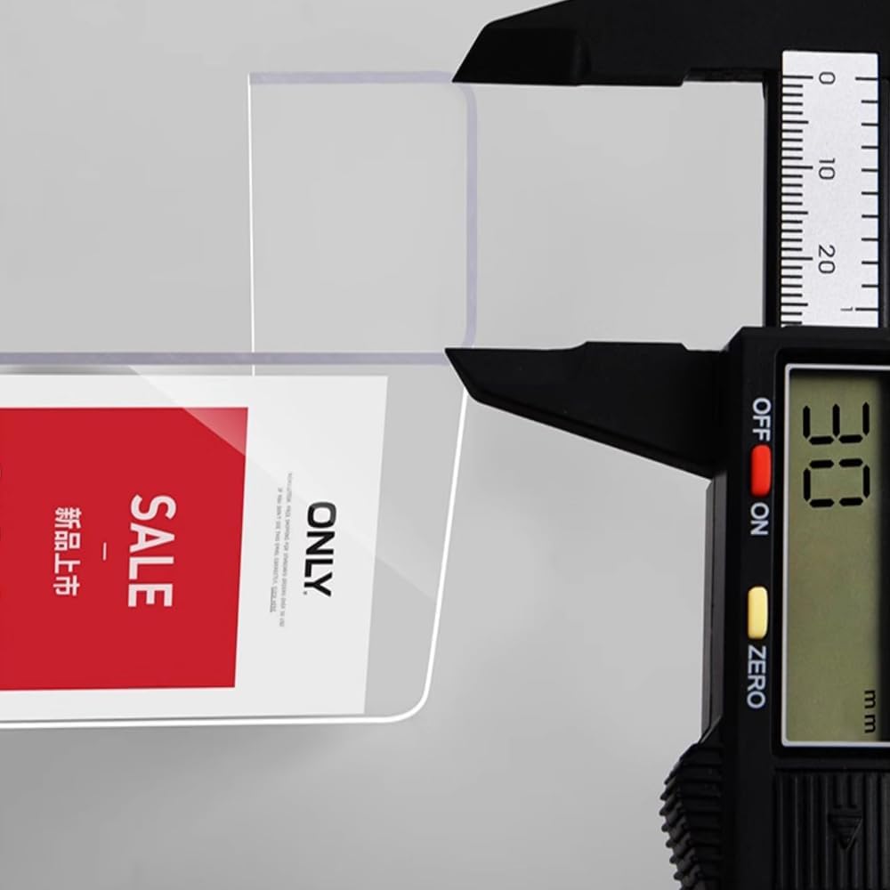 Acrylic Sign Holder Price Tag Displays Sign Holder Ads Display Stand for Retail Store Clothing Price (Vertical A4 210×297mm/8.27×11.69 inches)