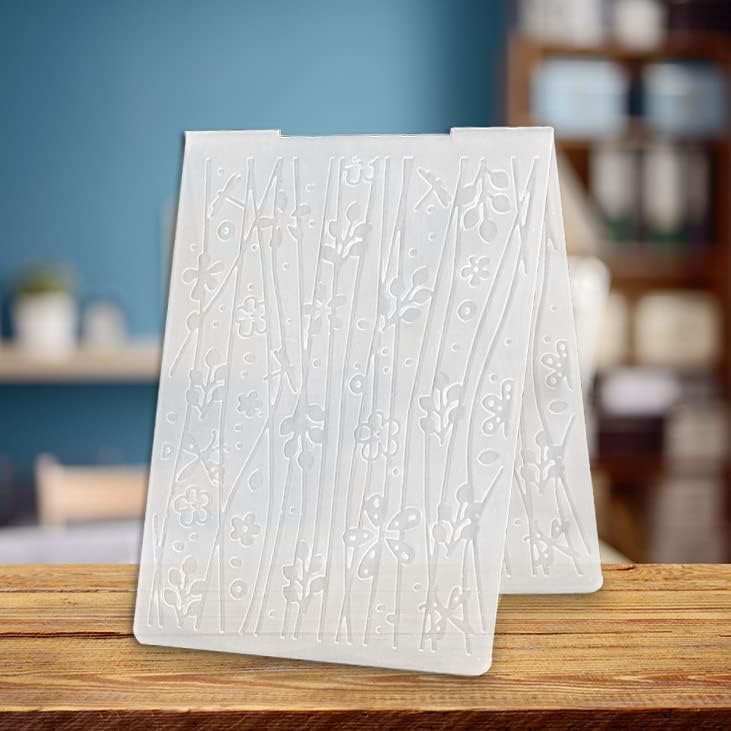 Flowers Branches Plastic Embossing Folders for Card Making Background Scrapbooking Plastic Template Photo Album Card Paper Handmade DIY Craft Decoration Template Molds