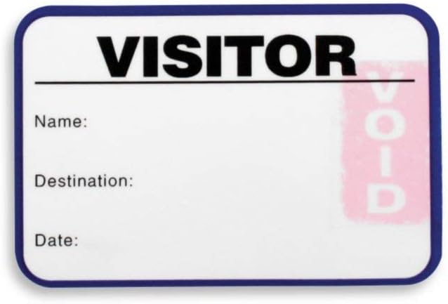 Visitor Log Book, Spiral-Bound Self Expiring Visitor Badges, Guest Register Book, Carbon Copy - 200 Badges