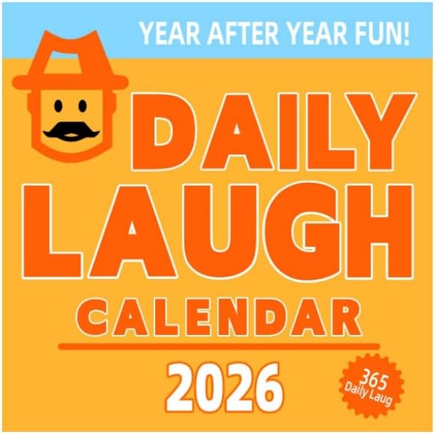 2026 Daily Laughs Calendar: 15 Months Fresh Jokes with Memo Space on Back β Fun Desk Calendar for Office & Home