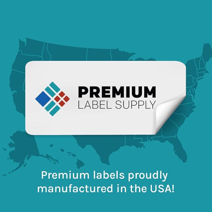 Premium Label Supply Waterproof White Address Sticker Labels – 4" x 2.5" – Laser Printers Only – (8 per Sheet), 1000 Sheets - 8,000 Total Adhesive Labels