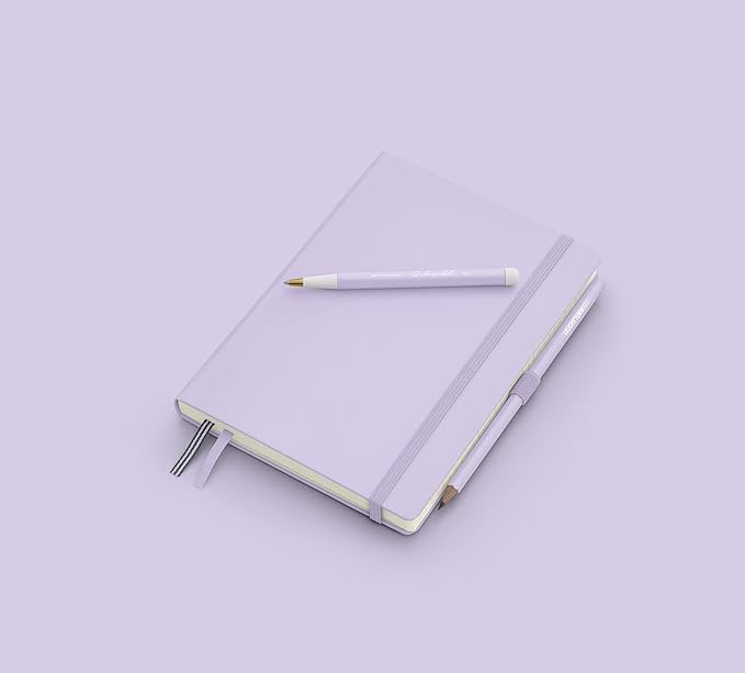 LEUCHTTURM1917 - Notebook Hardcover Medium A5-251 Numbered Pages for Writing and Journaling (Lilac, Plain)