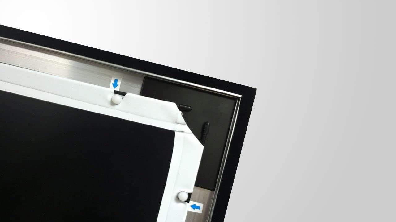 Silver Ticket Products STR Series 6 Piece Home Theater Fixed Frame 4K / 8K Ultra HD, HDTV, HDR & Active 3D Movie Projection Screen, 16:10 Format, 123" Diagonal, White Material STR-1610123