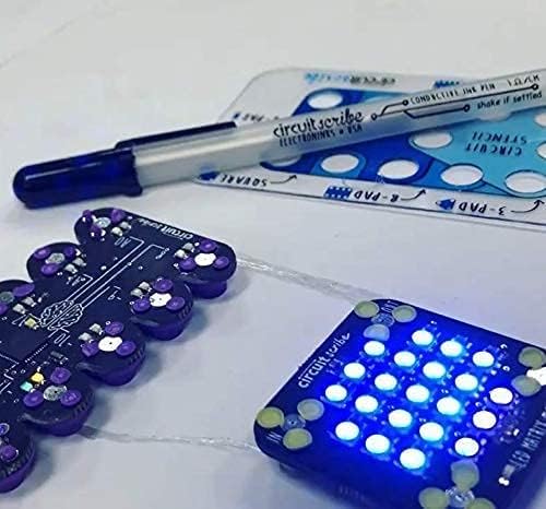 Circuit Scribe Non-Toxic Conductive Ink Pen for Kids Circuit Building Set (2-Pack) | Silver Ink Rollerball Point Pen Kit, Science Experiment, DIY Science Projects (New & Improved Formula)