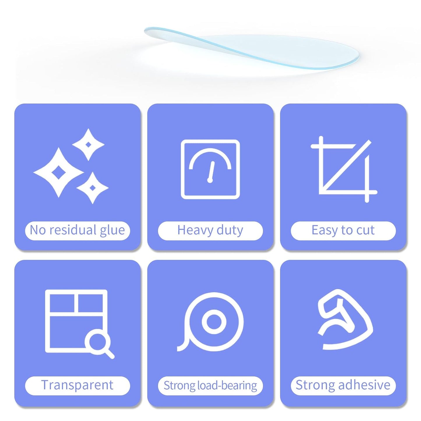 10PCS Heavy Duty Double Sided Adhesive Mounting Circle Tape- Waterproof,Strong Adhesion,Clear, High Strength,No Residue Removability for Hanging,Wall Mounting, Home Decor,Adhesive for Shower