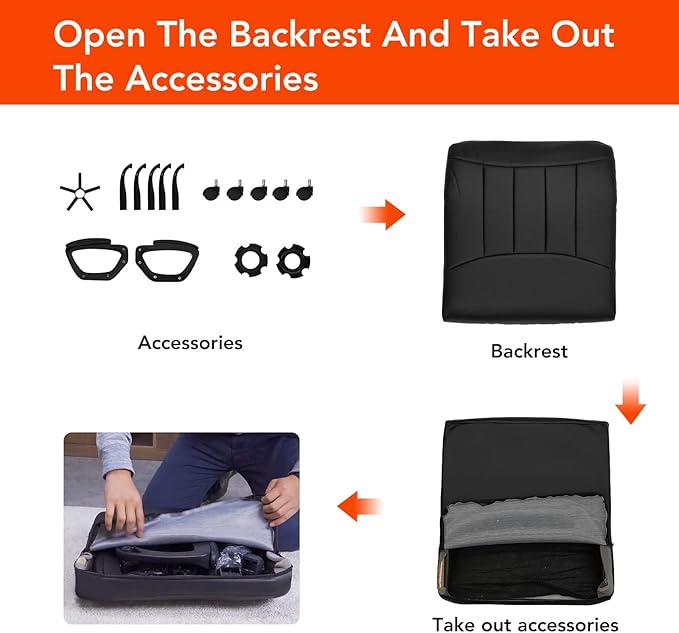 CLATINA Mid Back Leather Office Executive Chair with Lumbar Support and Padded Armrestes Swivel Adjustable Ergonomic Design for Home Computer Desk