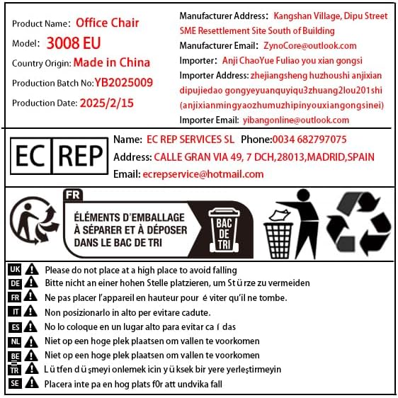 Efomao Big and Tall Office Chair 400lbs – High Back PU Leather Executive Chair with Lumbar Support, Footrest, Swivel Base, Padded Armrests, and Rolling Wheels for Home Office, White Computer Chair