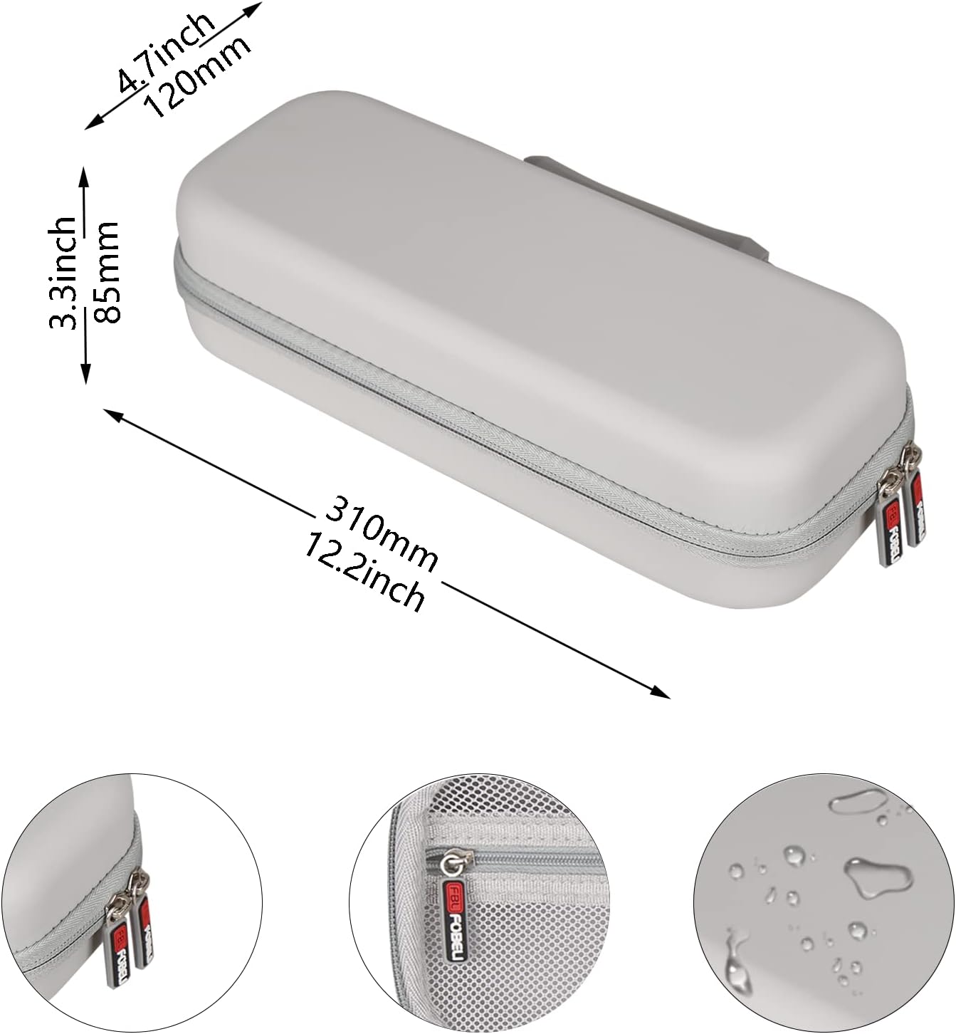 FBLFOBELI EVA Hard Travel Carrying Case for Canon imageFORMULA R10/P-215II Portable Document Scanner, Portable Storage Bag (Case Only)
