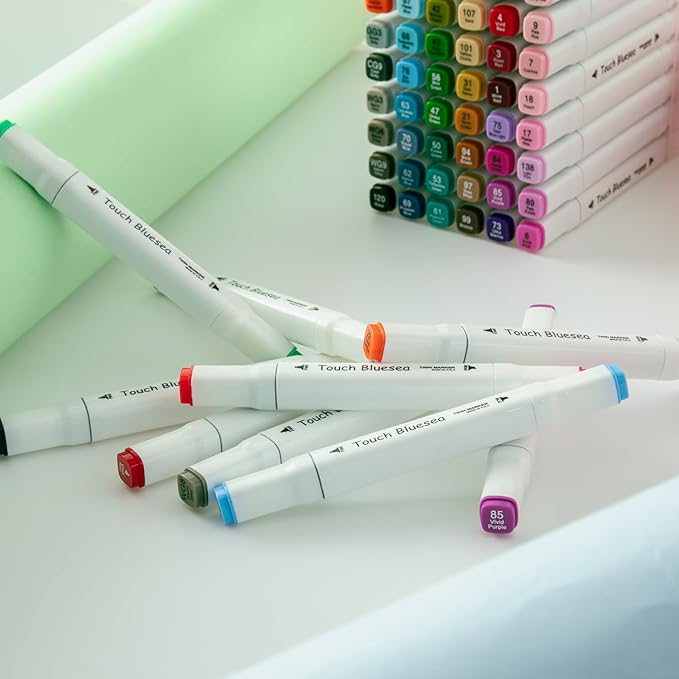 Y YOMA 80 Color Alcohol Markers Dual Tip Art Drawing Coloring Marker Permanent Sketch School Supplies Aesthetic Gift for Kids Adults Comic Anime Manga Illustration