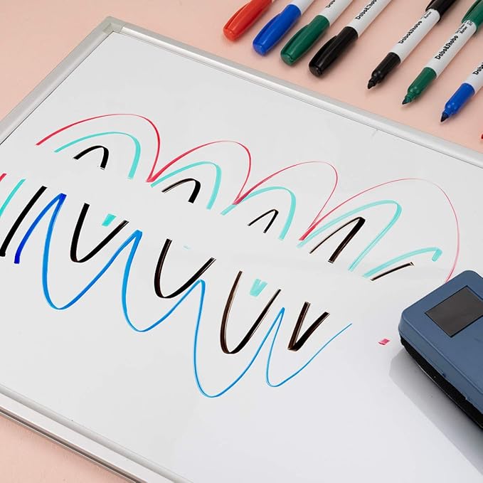 Dabo&Shobo White Board Markers-72 Pcs 4 Color Fine Tip Whiteboard Markers,Perfect for Writing on Whiteboard Mirrors Glass for School Office Home…