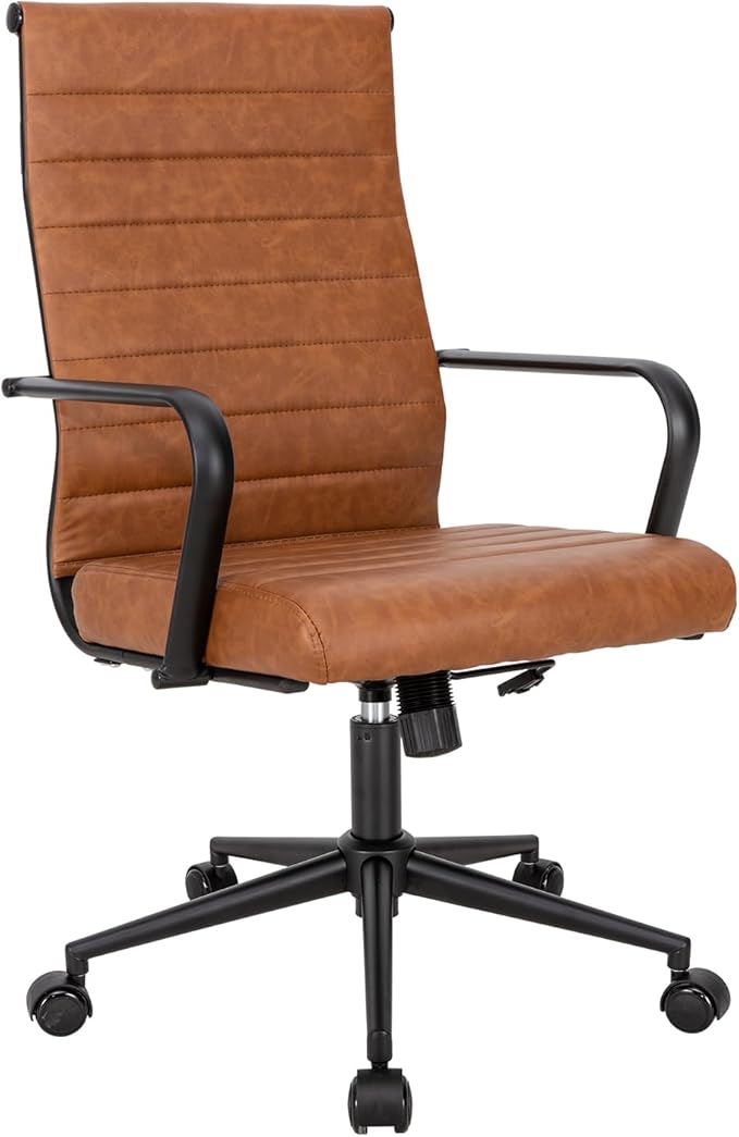 Okeysen Office Desk Chair Conference Room Chairs, Modern Ergonomic Executive Swivel Chair, Adjustable Height PU Leather Home Desk Chairs with Armrests, Comfy Computer Task Chairs with Wheels