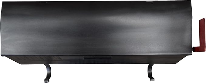 Oakland Living AZ620-SILVER Silver Patriotic Metal Outgoing Mail Flag and Newspaper Hangers Wall Mount Mailbox