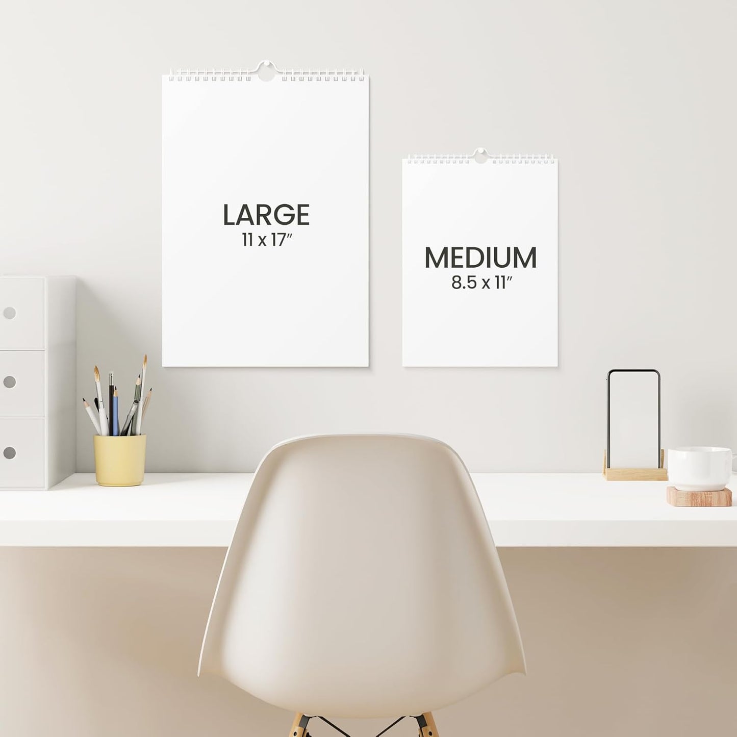 Karto Wall Calendar 2025-2026 - Vertical 11x17 inch July 2025 to December 2026 - Boost Your Productivity and Easy Planning with the Aesthetic Monthly Calendar - Cursive