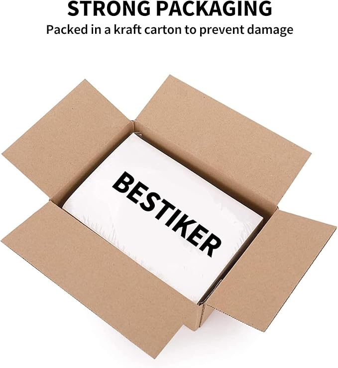 500 Sheets Sticker Paper Matte White, 8.5" x 11" Label Paper for Laser & Inkjet Printer, Full Sheet Label for Shipping Address Mailing