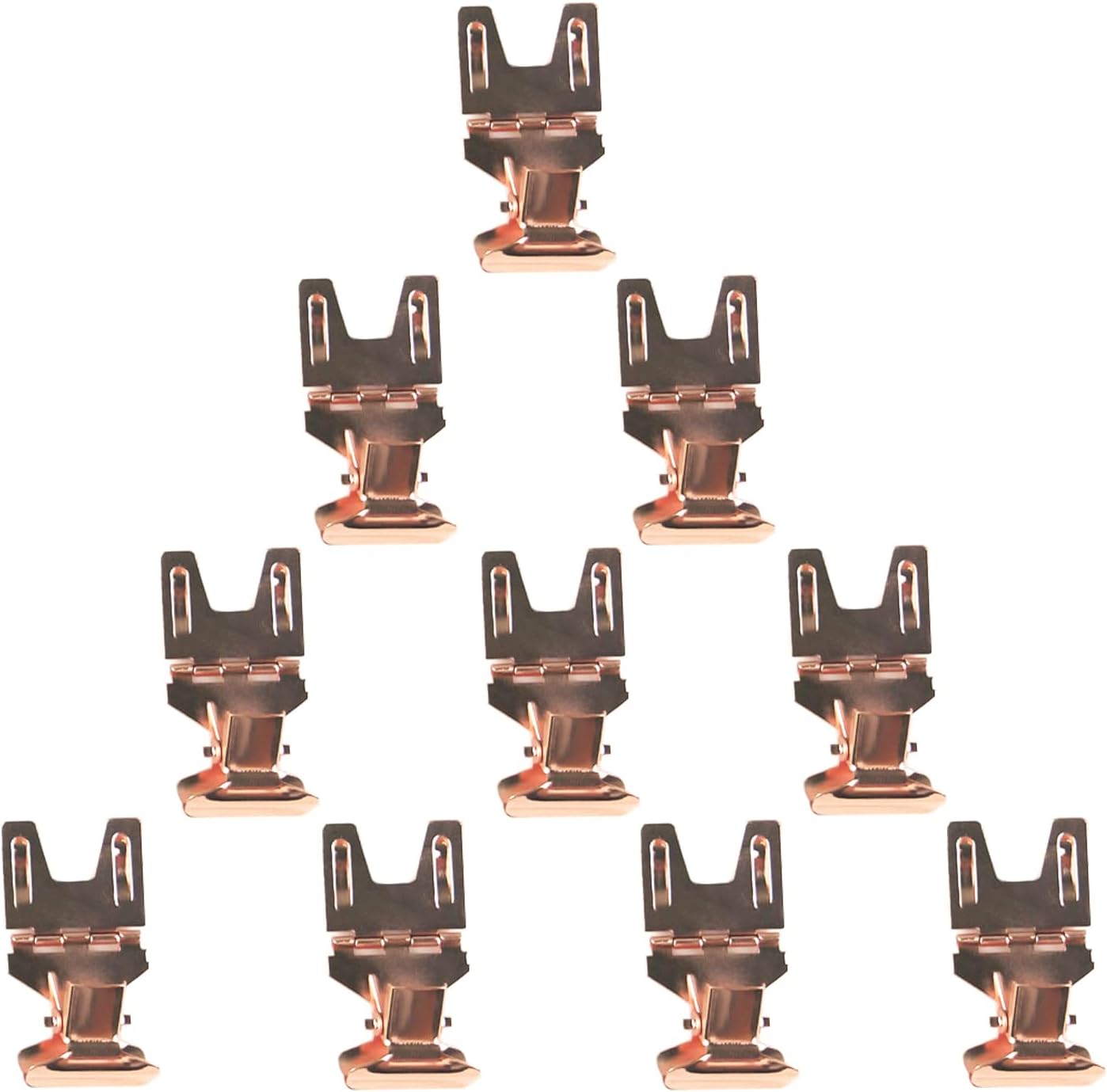 Metal POP Clip Sign Stand Holder, Bread Store Price Tag Card Holder, Advertising Display Clip Holder (Rose Gold, 10Pack)