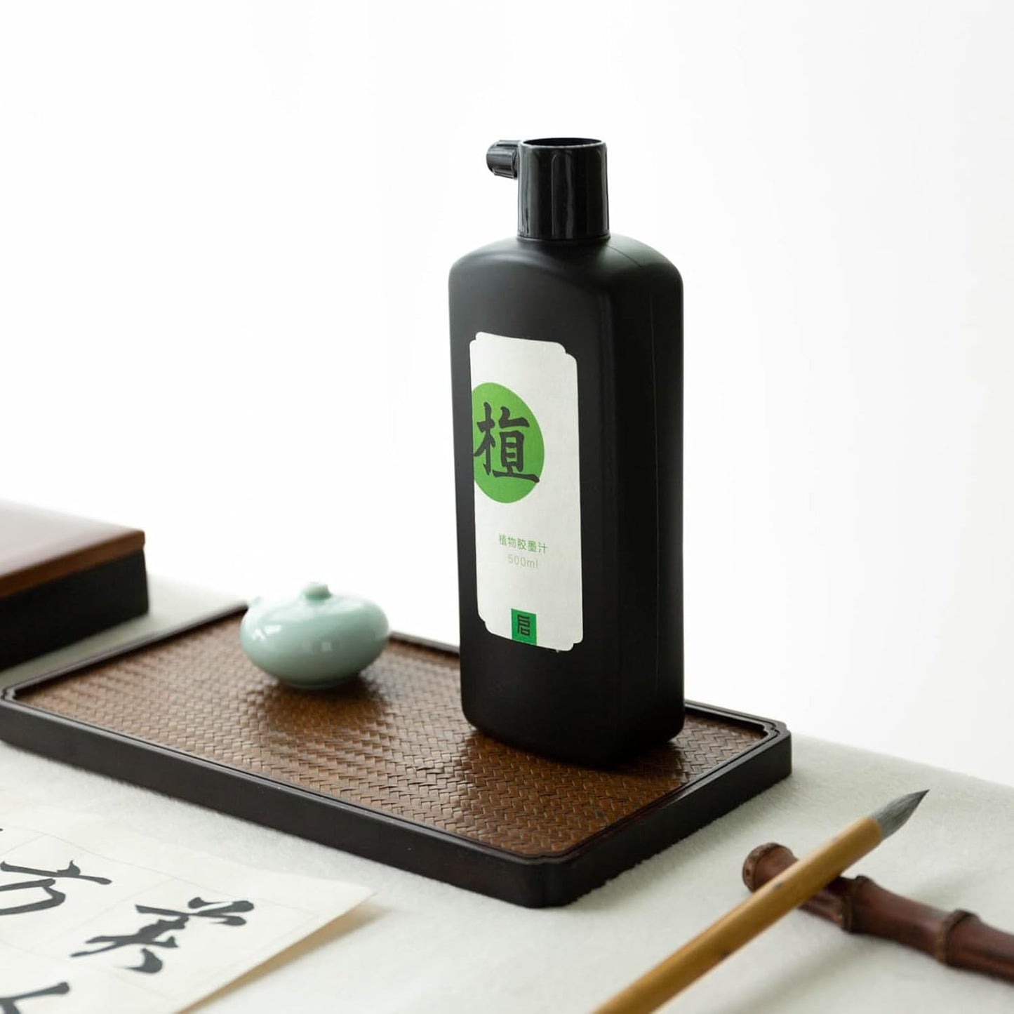 Calligraphy and Sumi Liquid Ink, Odorless Ink for Calligraphy & Painting, Black Sumi Ink for Chinese Brush and Japanese Kanji (Odorless 16.9OZ/ 500ml)
