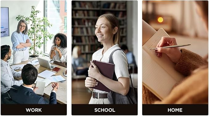 &And Per Se Lined Journal Notebook (5 Packs), 160 Pages, A5 5.7 x 8 inches College Ruled Thick Paper Notebook Journals for Writing, Hardcover Notebooks for Women Men Office School (Black)