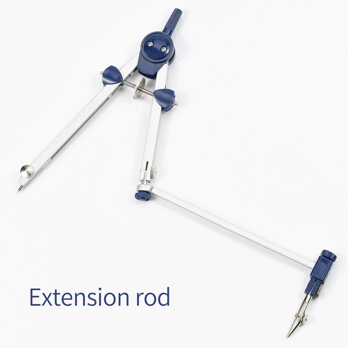 Drawing 9Pc Geometry Set Metal Compass, Geometry Precision Tool for Student, Circle Drawing Tool and Architecture, Drafting Kits for Engineer with Shatterproof Storage Box (Blue)