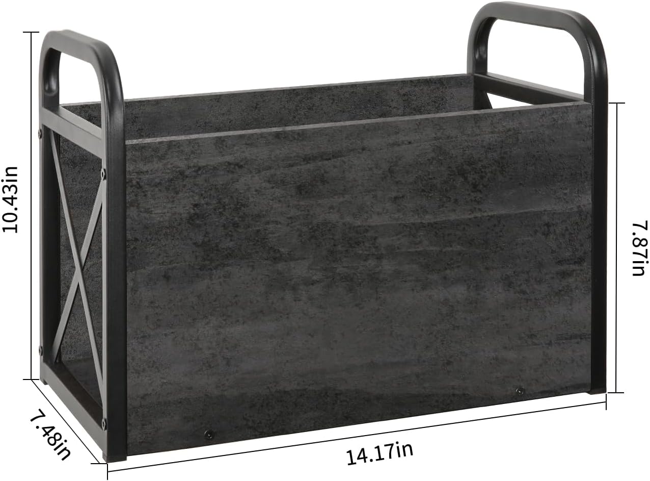 YINMIT Magazine Holder, Magazine Rack Floor, Magazine Storage Basket, Folder Organizer Bin for Books, Newspapers, Tablets