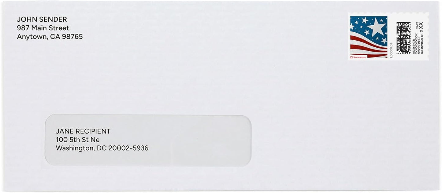 Star Spangled NetStamps 1200-Pack (50 Sheets) Printable Postage Labels (Stamps.com Subscription Required) - Print Approved Postage - Inkjet & Laser Printers - Business, Personal, Home