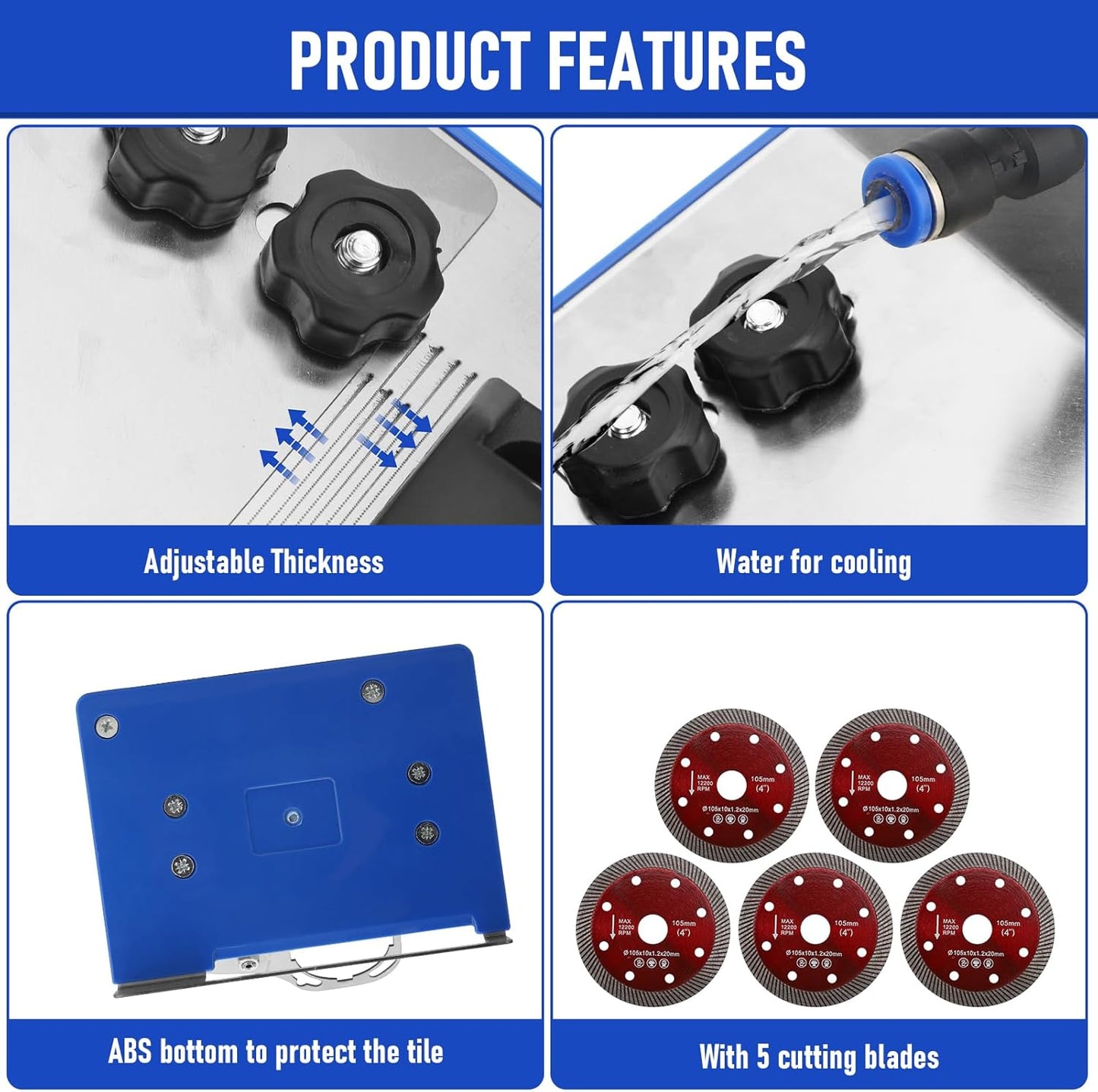 45 Degree Tile Chamfering Tool, Angle Grinder Stand Tile Cutter Tool Attachment for Tile 45 Degree Chamfer Cutting, 100-Type Universal Tile Chamfering Stand Type Angle Grinder