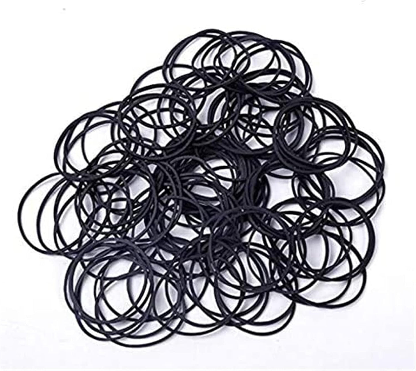 500Pcs 1.5in Rubber Bands Office Supplies, Stretchable Rubber Elastics Bands General Purpose Elastic Stretchable Bands Sturdy Rubber Bands for Home, Office, School (Black)