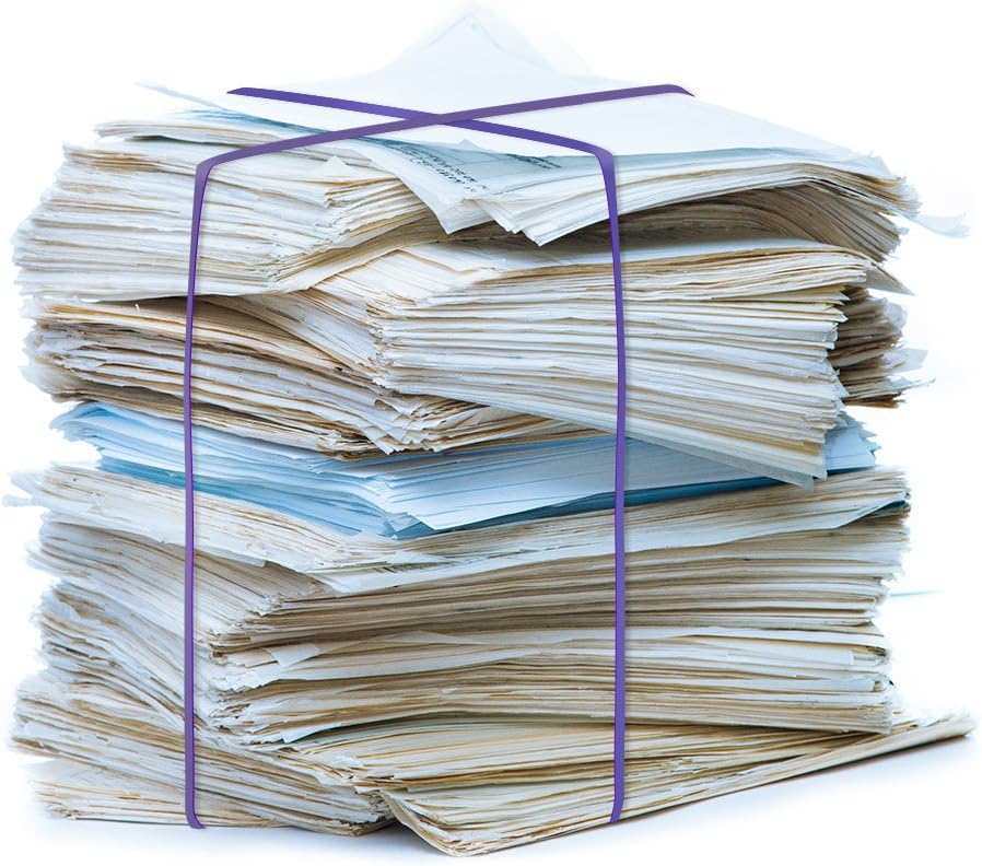 Coopay 12 Inches Extra Large Rubber Bands, 30 Pieces Heavy Duty Trash Can Band Bulk, Strong Elastic for Office Supply School Home, Garbage Cans, File Folders (Purple)