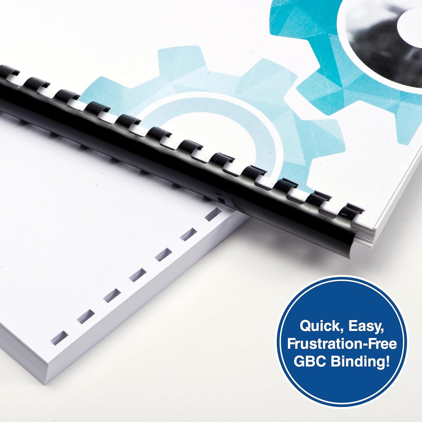 PrintWorks Professional Prepunched Paper, 8.5 x 11, 20 lb, GBC CombBind 19-Hole Punched Report & Presentation Paper, 500 Sheets, White (04328)