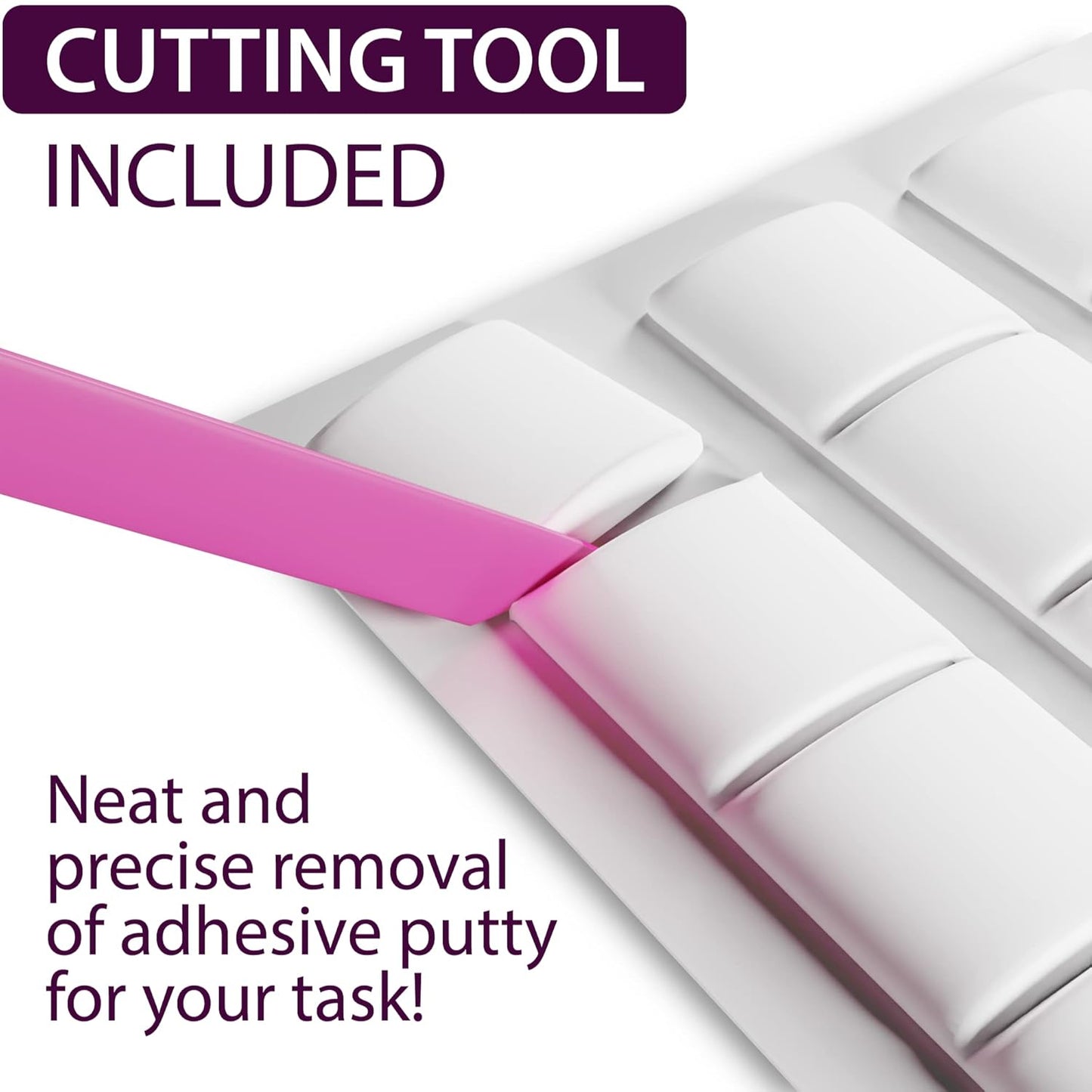 Sticky Mounting Putty 500PCs - White Sticky Tack for Wall Hanging - Poster Putty Removable - Adhesive Mounting Putty Squares for Picture Hanging Crafts - Tacky Putty Wall Adhesive