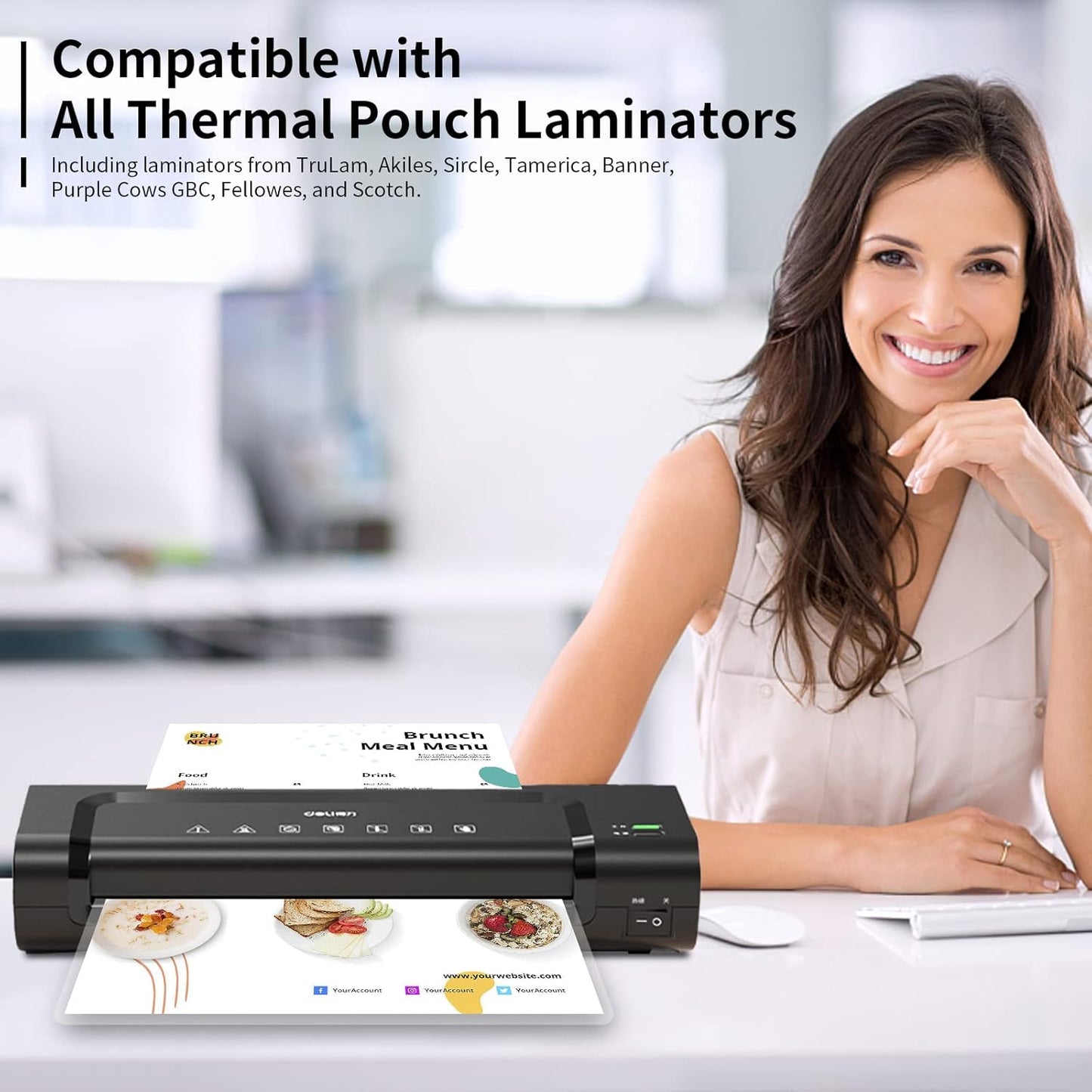 3 mil Thermal Laminating Sheets 100 Packs, 9β x 11.5β Clear Laminating Pouches Holds 8.5 x 11 Inch Sheet, Letter Size Lamination Paper for Laminator - Rounded Corner