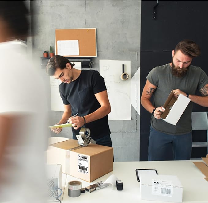 L LIKED 4"x 6" Direct Thermal Labels White Perforated Shipping Labels,250 Labels per Roll,4 Rolls