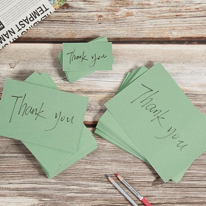 50 Sheets Blank Cardstock Paper 250 GSM Thick Heavy Cards Stock for DIY Art Projects, Card Making, Postcards, Greeting Cards, Birthday Party, Wedding Invitation (Sage-Green, 4x6 inches)