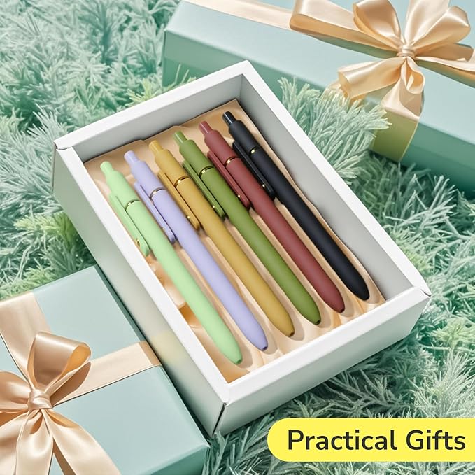 Colored Pens, 12 Pcs Colorful Pens Fine Point Smooth Writing Pen, 0.5mm Colored Ink Gel Pen for Journaling Note Taking, School Supplies Gifts for Women (12 Pcs Gold Vibrant and Vintage)