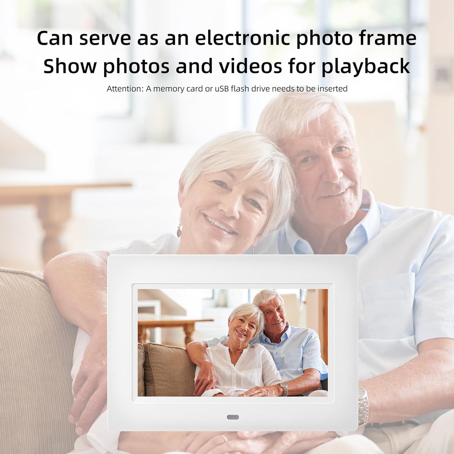 Digital Alarm Clock, Multiple Alarm Clocks Functions, Clock with Date and Day of Week, Dementia Clock That Provides Digital Alarms and Electronic Calendar for Seniors (White, 7 inches)