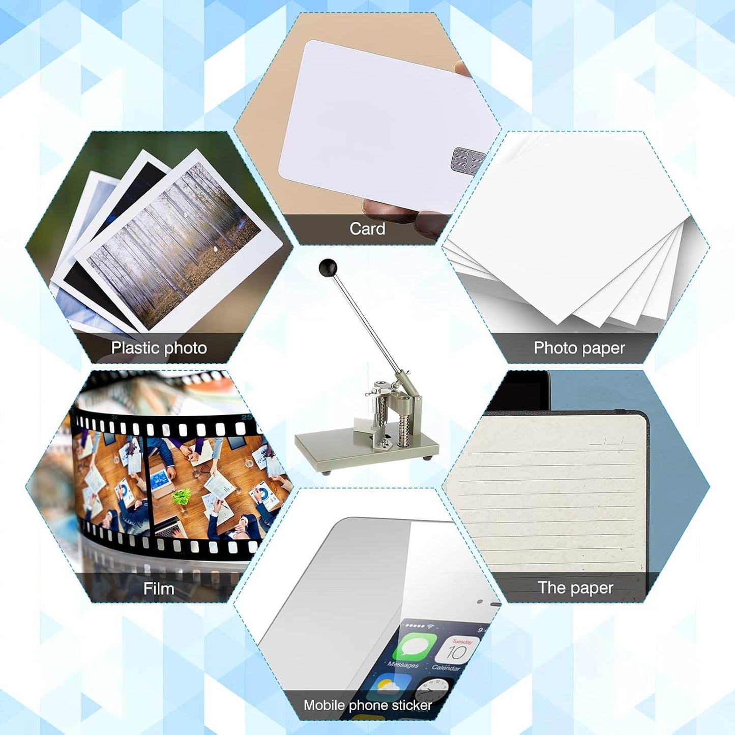 IRONWALLS Corner Rounder Cutter Machine, R6mm R10mm 1.2”/ 30mm Thickness Heavy Duty Paper Corner Cutter Punch with Paper Holding Device, Steel Metal Commercial Corner Punch for Office Business