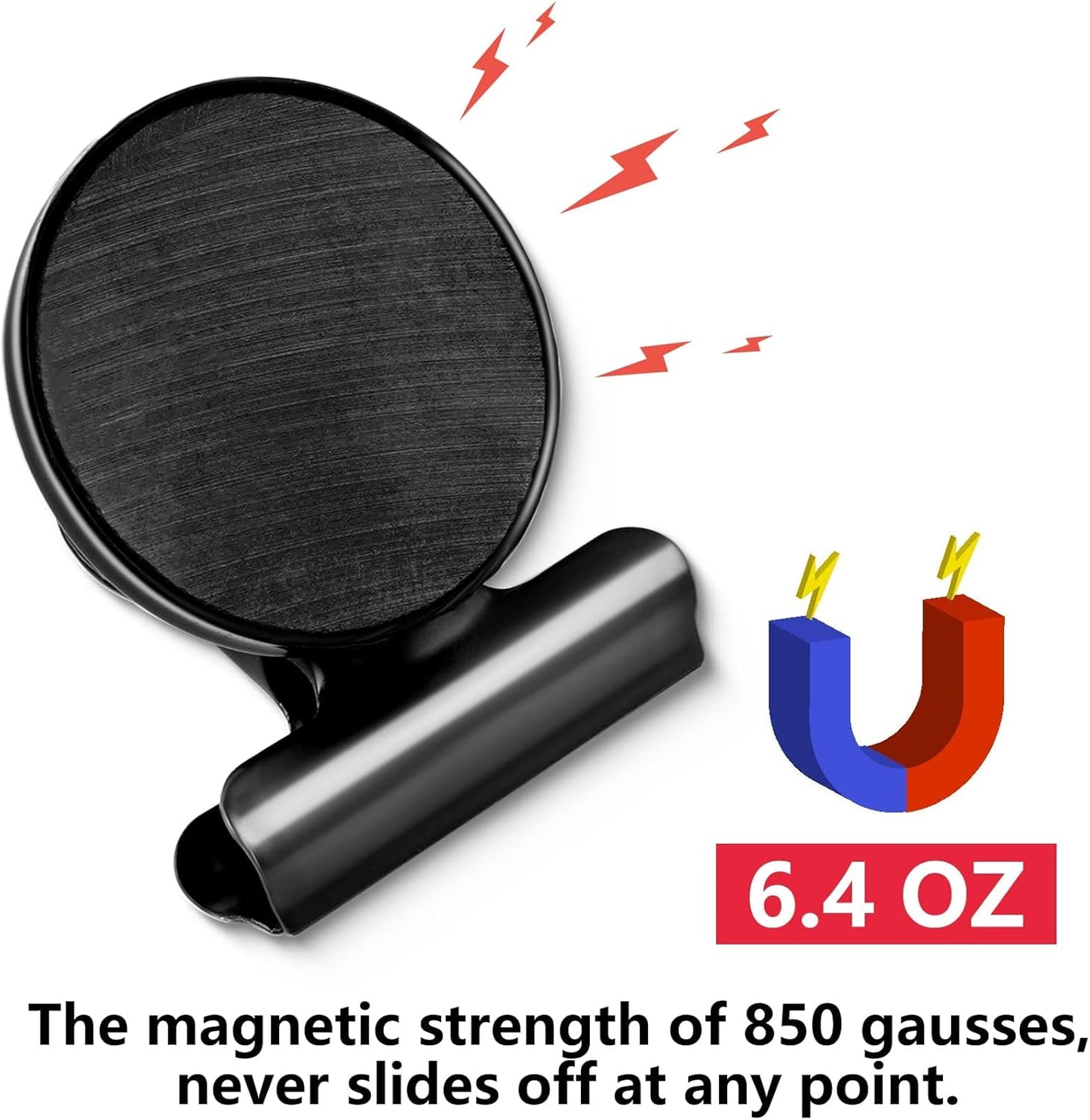 VNDUEEY 22 Pack Black Magnetic Clips for Whiteboard, Refrigerator Magnets Fridge Magnets, Magnet Clips for Home Kitchen & Office Organizing, Magnetic Paper Clip Holder