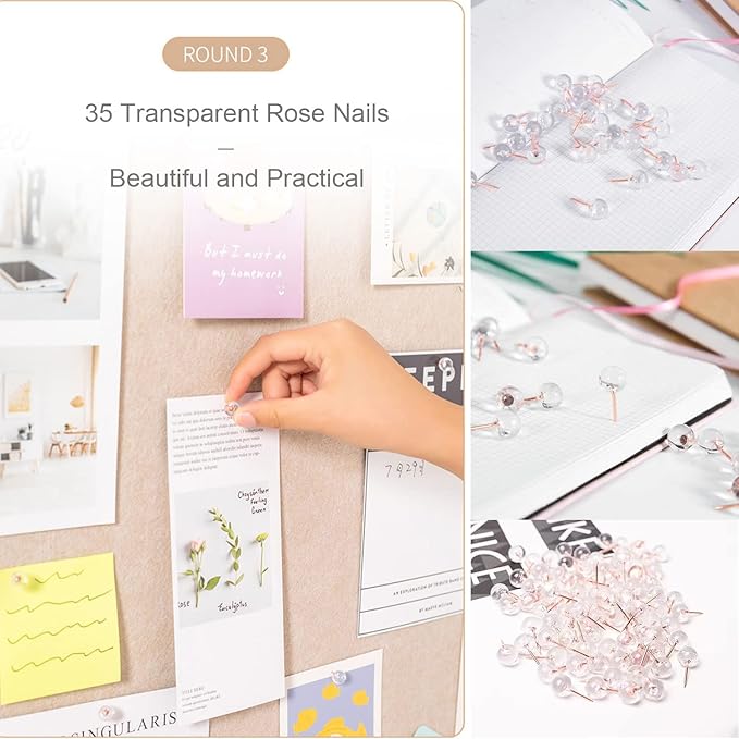 Large Bulletin Board, Foldable 72x48 Inches Cork Board Alternative, Large Felt Board Decorative Pin Board for Wall, Foldable Photo Board Self-Adhesive Vision Board with 36 Pushpins Brown