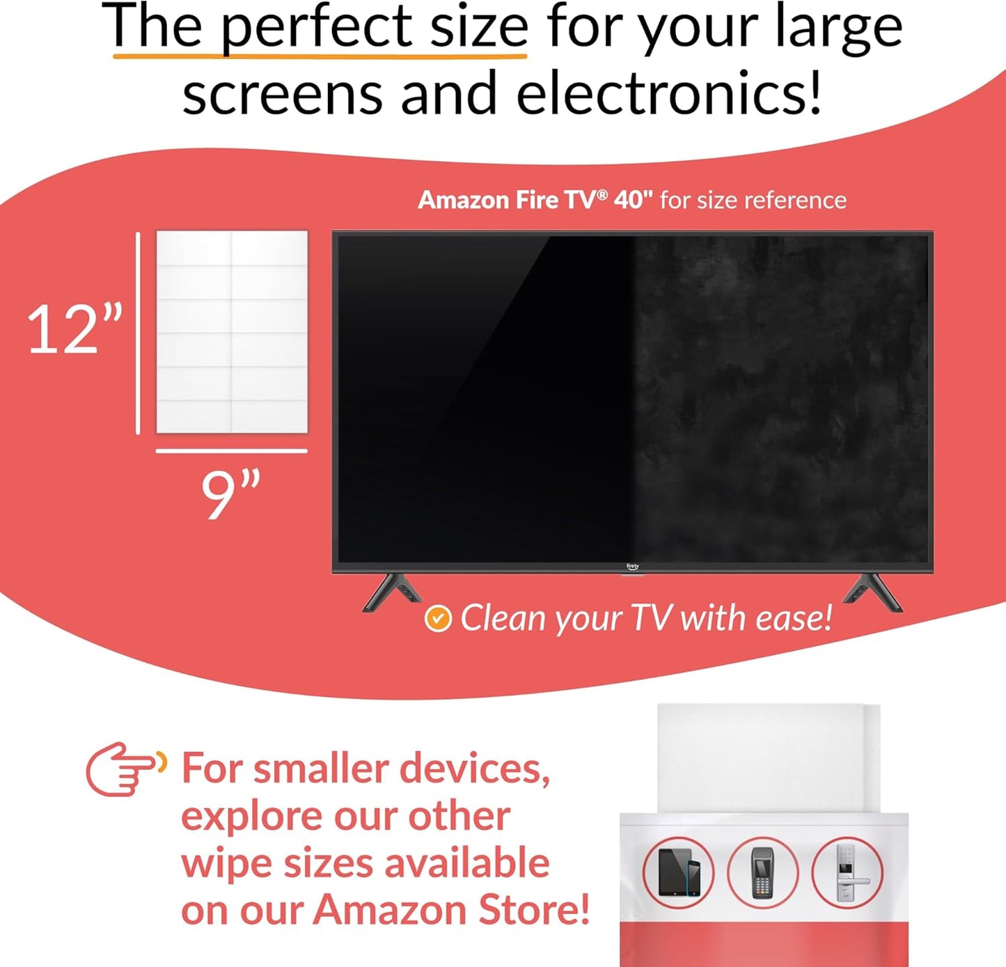 iCloth 70% Isopropyl Alcohol XL Screen and Electronics Wipes, Lint-Free, Streak-Free, Fast-Drying, Removes Dust and Fingerprints (24 Wipes)