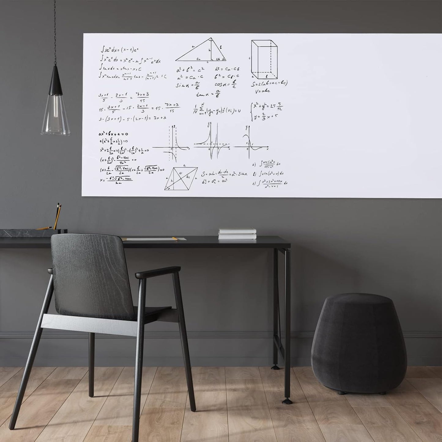 HAMIGAR Whiteboard Sticker for Wall 18" x 197" Dry Erase Board Wallpaper Peel and Stick, White Board Stick on Wall, Contact Paper Adhesive Poster Board Whiteboard with 1 Marker