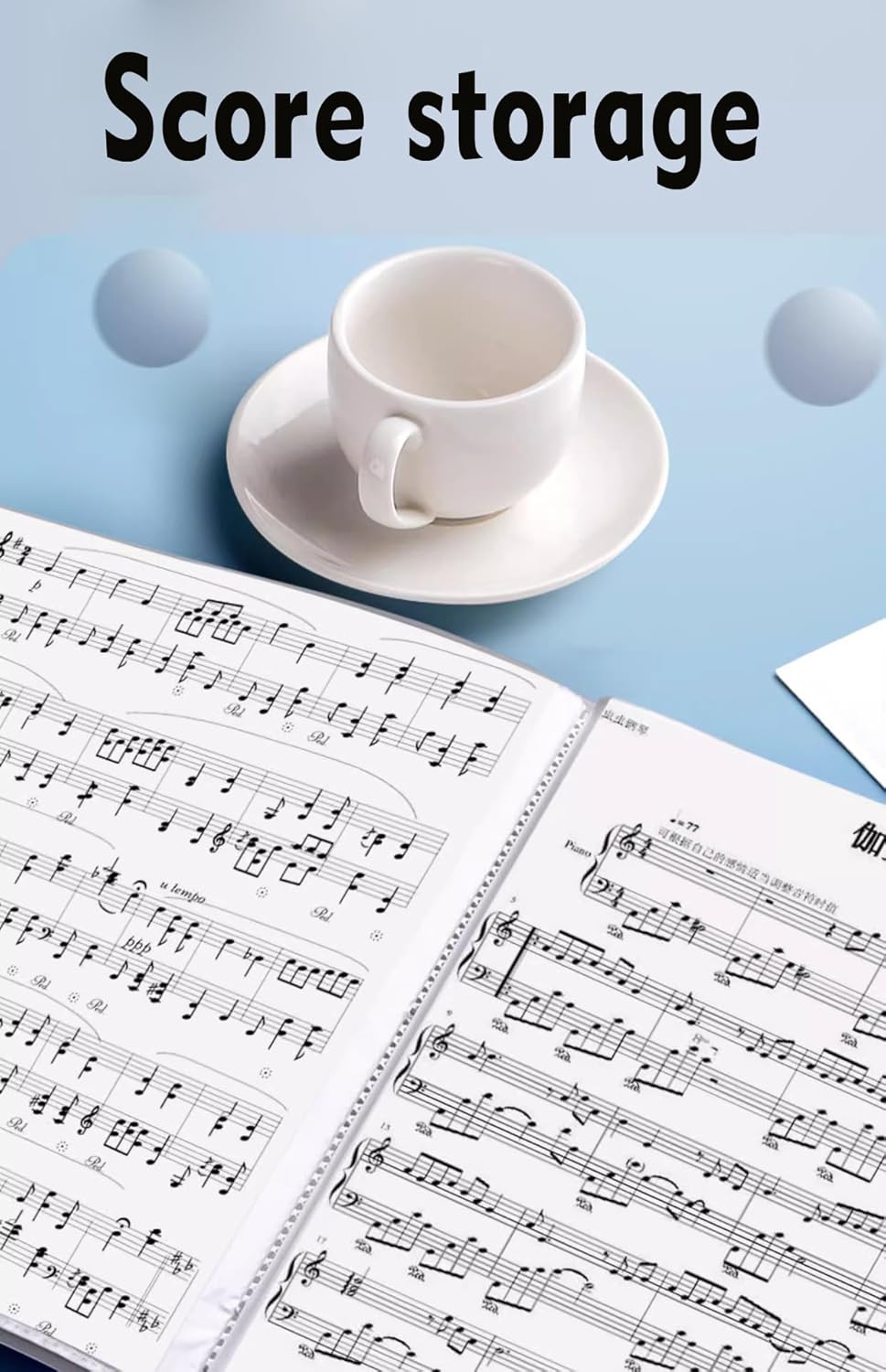 File Folder - 100 Pockets, Durable A4 Letter Size Organizer, Water-Resistant Plastic Dividers, Home/Office/School Document Holder (Dark Blue)