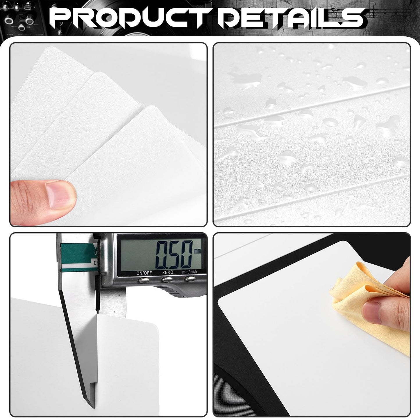 Facmogu 20PCS Vinyl Record Dividers, 12 Inches Reusable Index Card Dividers, Writable Blank DIY Album Vinyl Separators for LP DVD Record Organizer, Horizontal and Vertical Record Storage Card - White