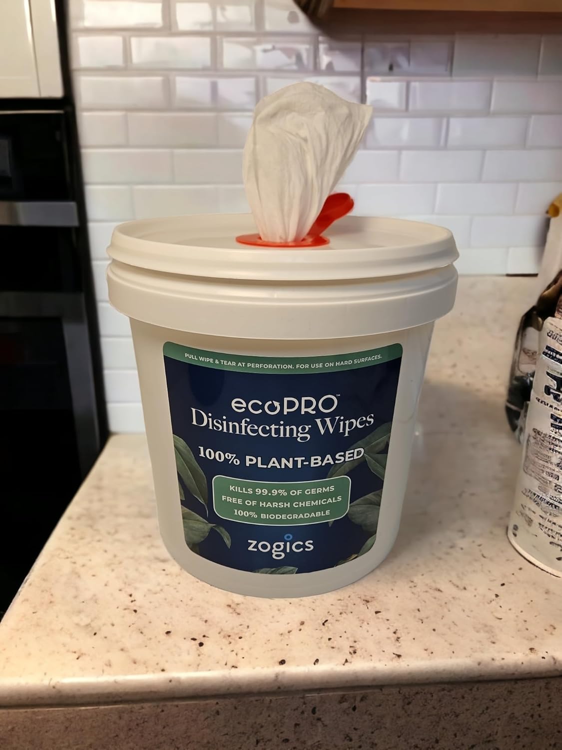 ecoPRO™ Plant-Based Disinfecting Wipes (800 Wipes) with Reusable Dispensing Bucket