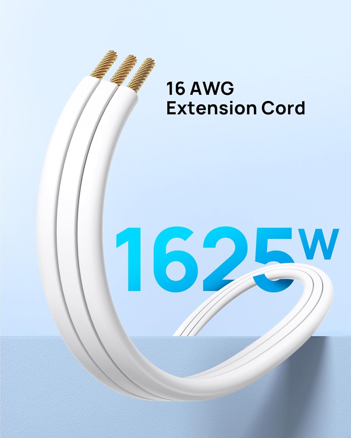 TROND Flat Plug Power Strip USB-5ft Flat Extension Cord Surge Protector Wall Mount, 2 Type C & 2 USB A Ports with Multiple Outlets, 1440J, 1625W for Office Supplies Dorm Room Essentials, White
