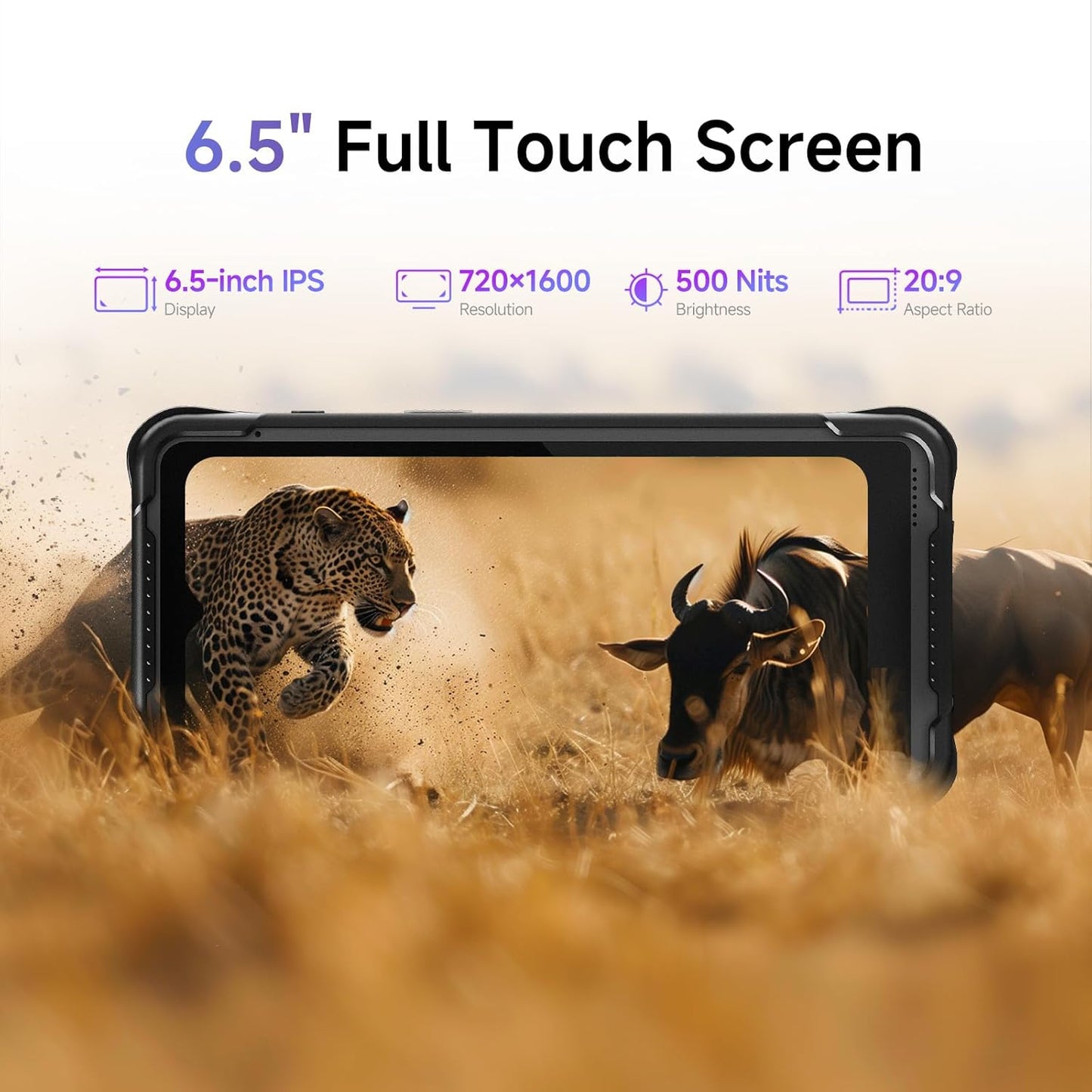 Rugged Tablet I61J, 6.5 inch Windows 11 Pro Enterprise Handheld PDA with N4680 Barcode Scanner, 1D/2D QR Inventory Scanner Data Terminal, 8GB+128GB Industrial Work PC for WMS, Retail