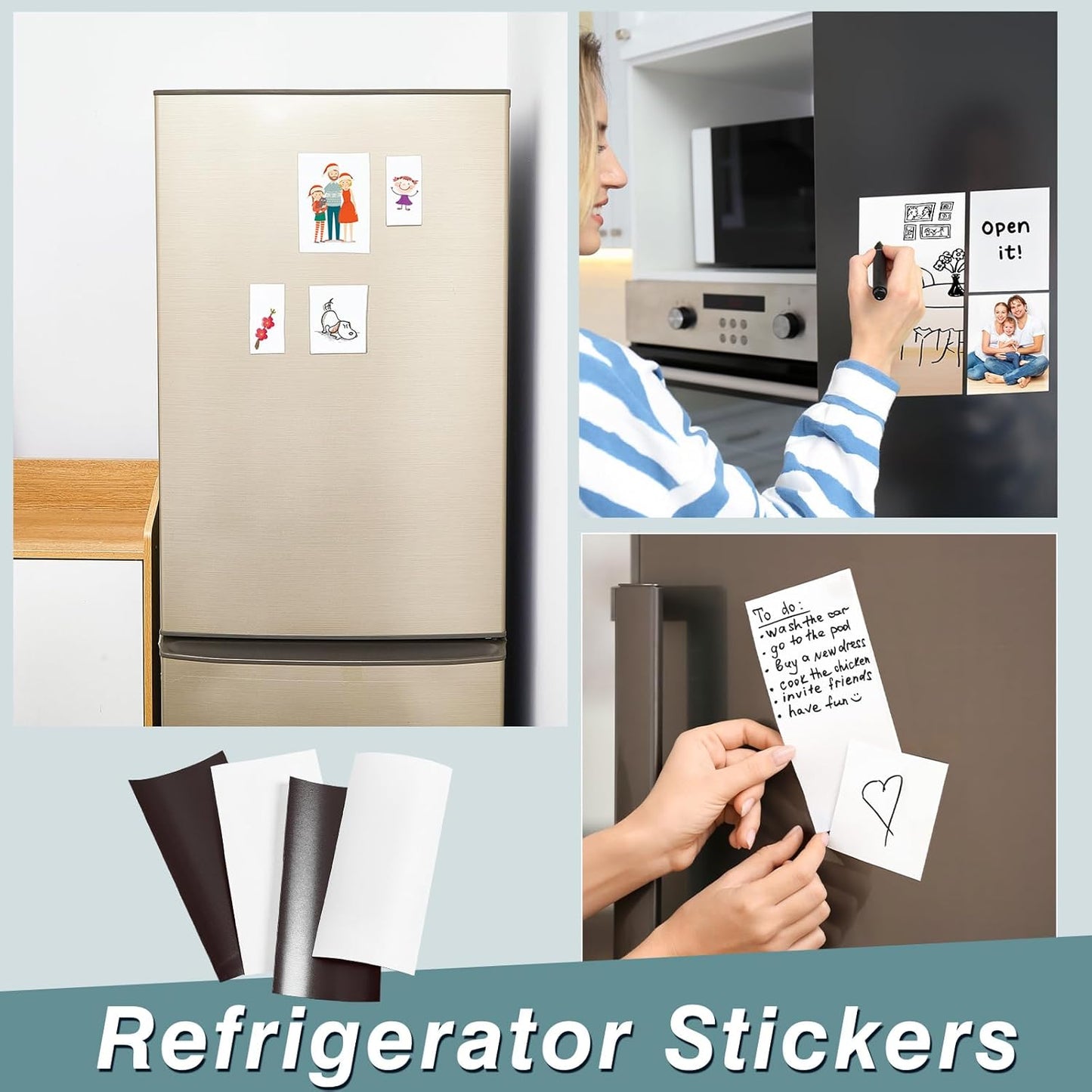 Amylove Blank White Surface Magnet Sheets 48 Inch x 5 Feet, 30 Mil Magnetic Roll Printable Flexible Vinyl Blank Magnetic Sign Sheet Safe for Vehicles DIY Craft Project