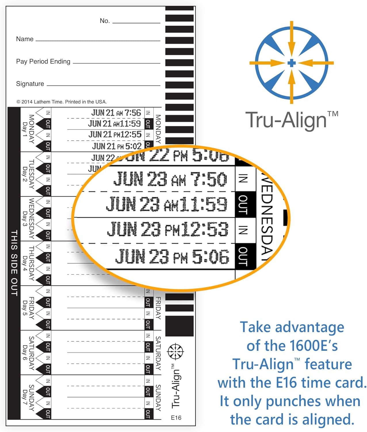 Lathem 1600e Time Clock Punch Machine & Document Stamp, Time Keeping System with Tru-Align Cards (5.7 X 6.3 X 7.2 Charcoal Gray)