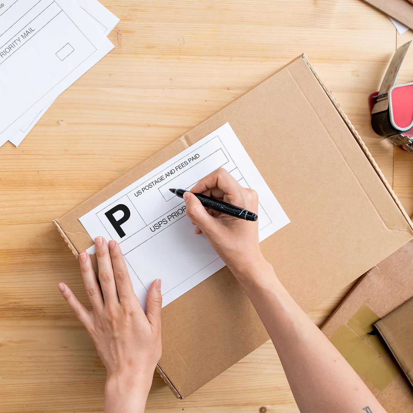 8.5" x 5.5" White Blank Shipping Labels, 400 Count (HB-R002)